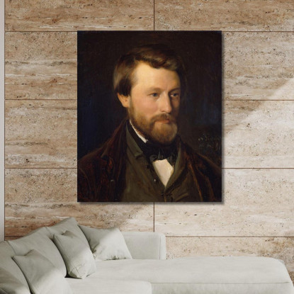 Ritratto Di Emil Tidemand Fratello Dell'Artista Adolph Tidemand atd56 quadro stampato su tela