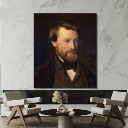 Ritratto Di Emil Tidemand Fratello Dell'Artista Adolph Tidemand atd56 quadro stampato su tela