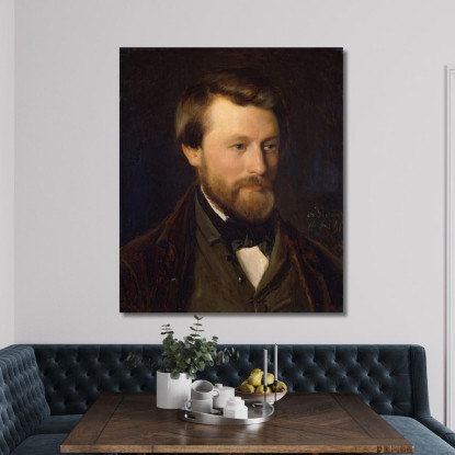 Ritratto Di Emil Tidemand Fratello Dell'Artista Adolph Tidemand atd56 quadro stampato su tela