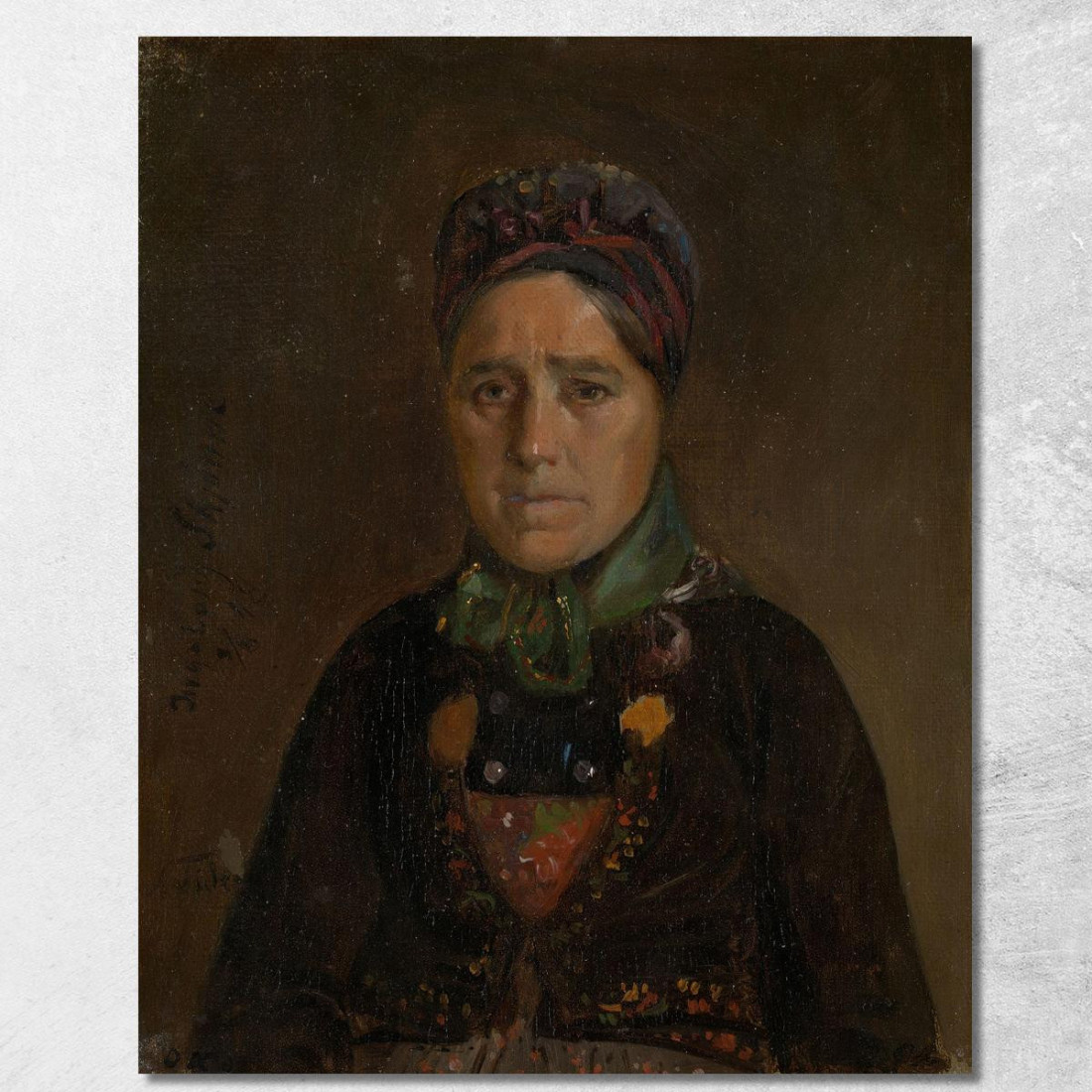 Ritratto Di Ingeborg Skjønne Di Numedal Adolph Tidemand atd60 quadro stampato su tela