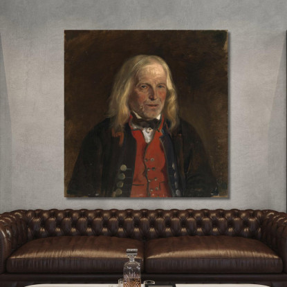 Studio Di Ritratto Del Contadino Jan Sandve Adolph Tidemand atd68 quadro stampato su tela
