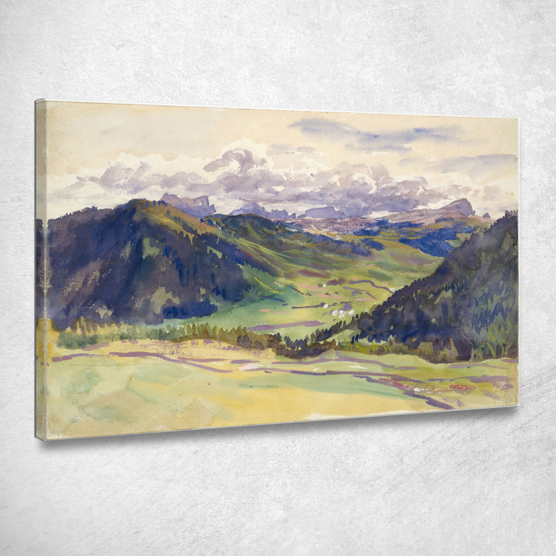 Valle Aperta Dolomiti John Singer Sargent jss208 quadro stampato su tela