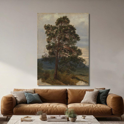 Studio Di Un Pino Adolph Tidemand atd77 quadro stampato su tela
