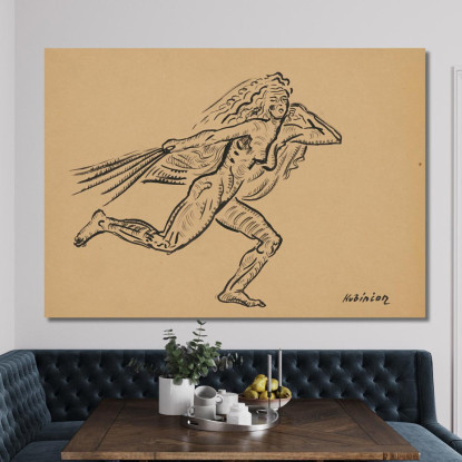 Figura Femminile - Vento Arnold Peter Weisz-Kubínčan apw14 quadro stampato su tela
