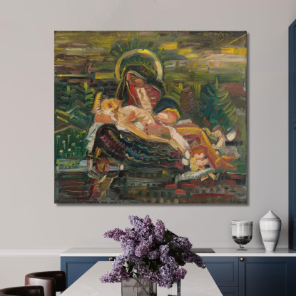 Pietà Arnold Peter Weisz-Kubínčan apw56 quadro stampato su tela
