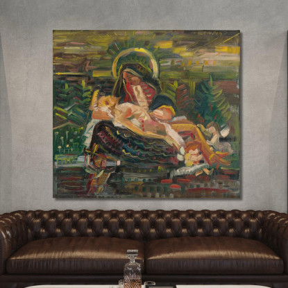 Pietà Arnold Peter Weisz-Kubínčan apw56 quadro stampato su tela
