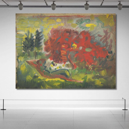 Nudo Reclinato In Un Giardino Arnold Peter Weisz-Kubínčan apw63 quadro stampato su tela