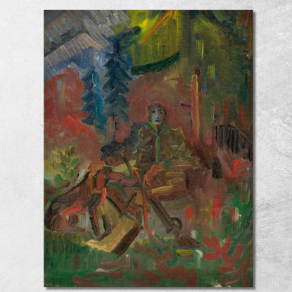 Cacciatore A Riposo Arnold Peter Weisz-Kubínčan apw66 quadro stampato su tela