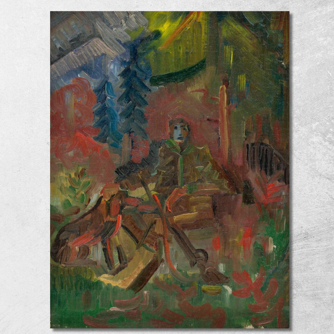 Cacciatore A Riposo Arnold Peter Weisz-Kubínčan apw66 quadro stampato su tela