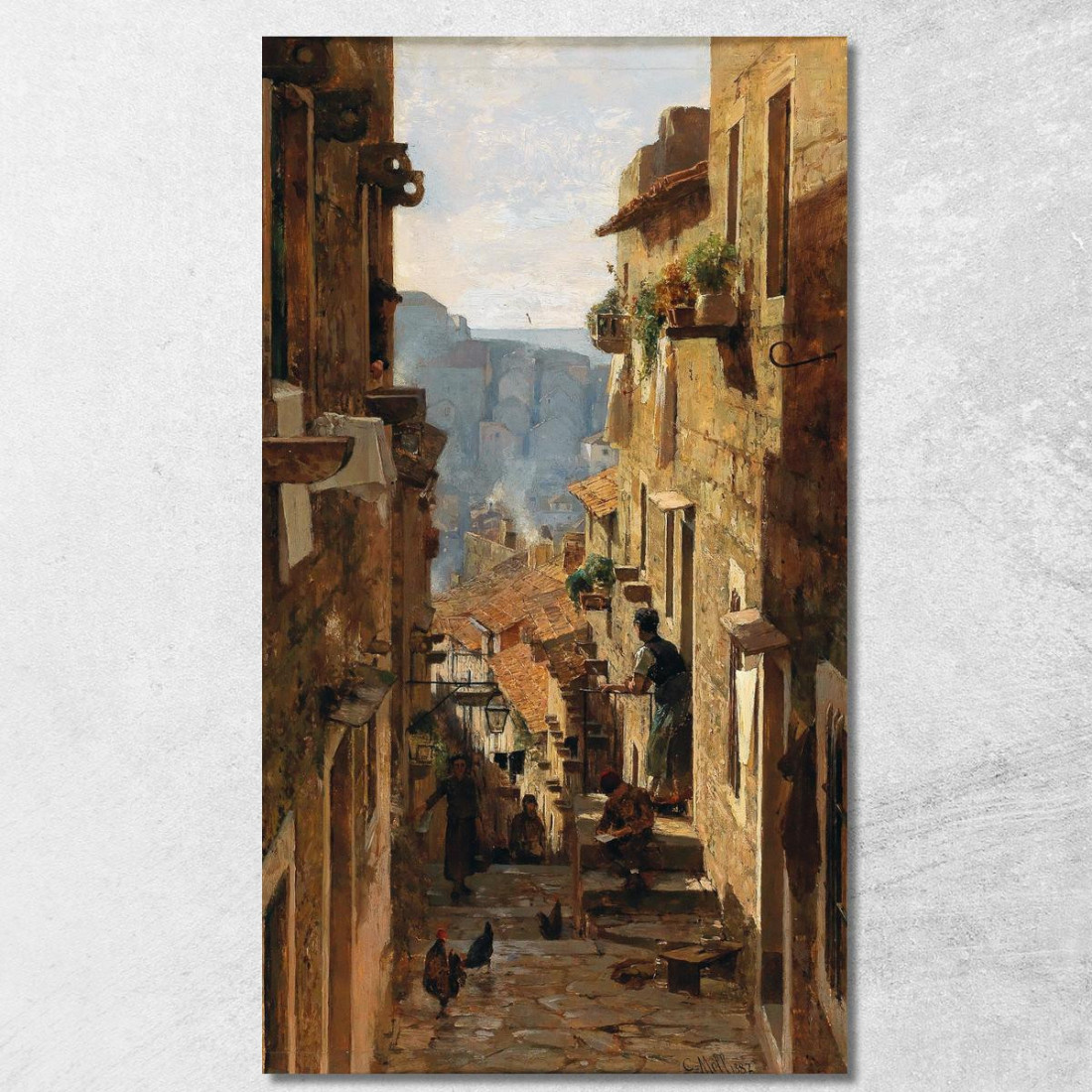 Una Strada A Ragusa Carl Moll cml1 quadro stampato su tela