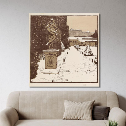 Giardino Del Belvedere In Inverno Carl Moll cml9 quadro stampato su tela