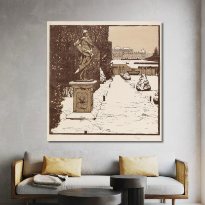 Giardino Del Belvedere In Inverno Carl Moll cml9 quadro stampato su tela