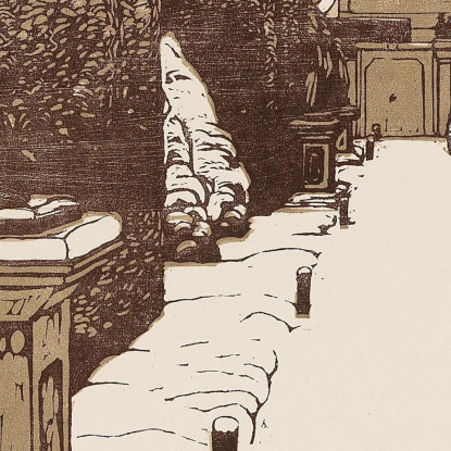 Giardino Del Belvedere In Inverno Carl Moll cml9 quadro stampato su tela