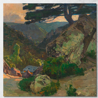 Vista Nelle Gole Presso Mödling Carl Moll cml14 quadro stampato su tela