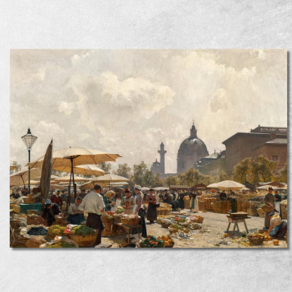 Il Naschmarkt A Vienna Carl Moll cml20 quadro stampato su tela