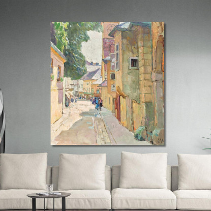 La Dr. Seipel-Straße A Mödling Carl Moll cml21 quadro stampato su tela