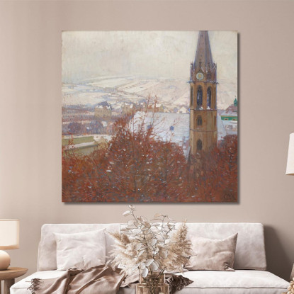 Heiligenstadt Nella Neve Carl Moll cml26 quadro stampato su tela