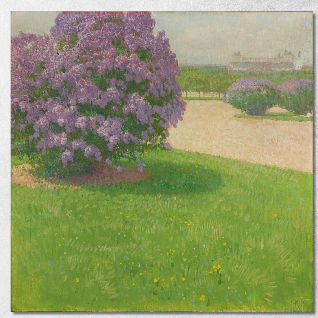 Heldenplatz Con Lillà Carl Moll cml27 quadro stampato su tela