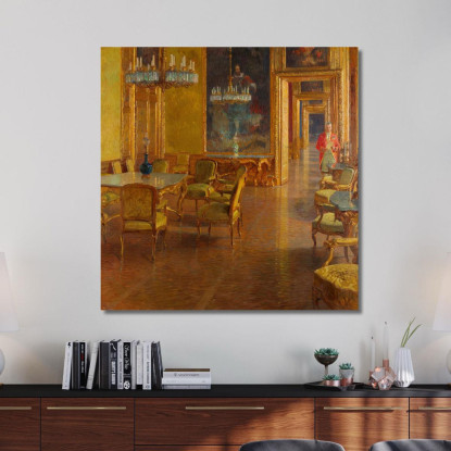 Interno Nel Palazzo D'Inverno Del Principe Eugenio Di Savoia In Himmelpfortgasse Carl Moll cml29 quadro stampato su tela