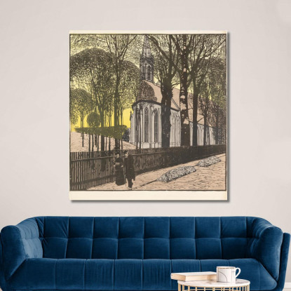 Chiesa Di San Michele A Heiligenstadt Carl Moll cml31 quadro stampato su tela