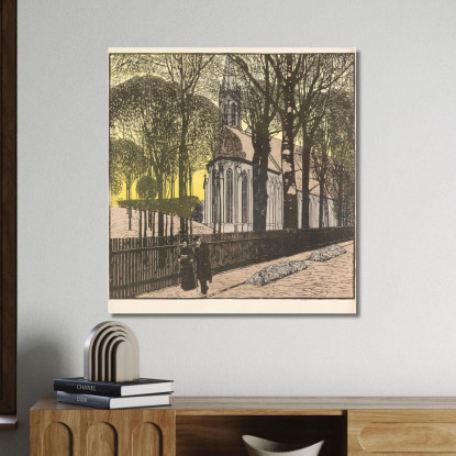 Chiesa Di San Michele A Heiligenstadt Carl Moll cml31 quadro stampato su tela