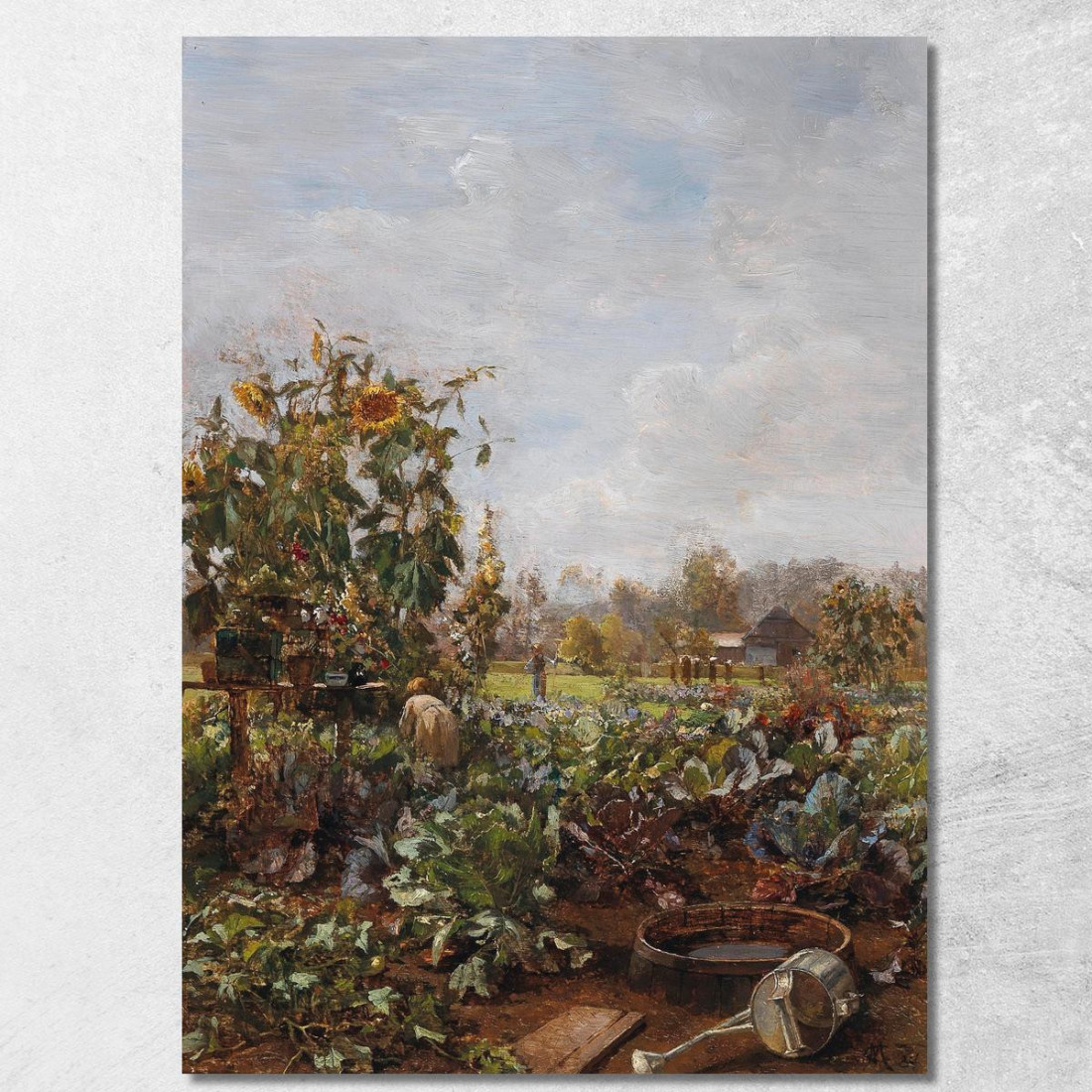 Giardino Rustico Carl Moll cml39 quadro stampato su tela