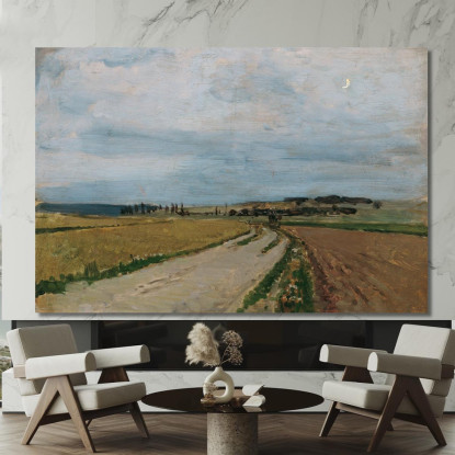 Studio Atmosferico Serale A Michelhausen Plankenberg Carl Moll cml45 quadro stampato su tela