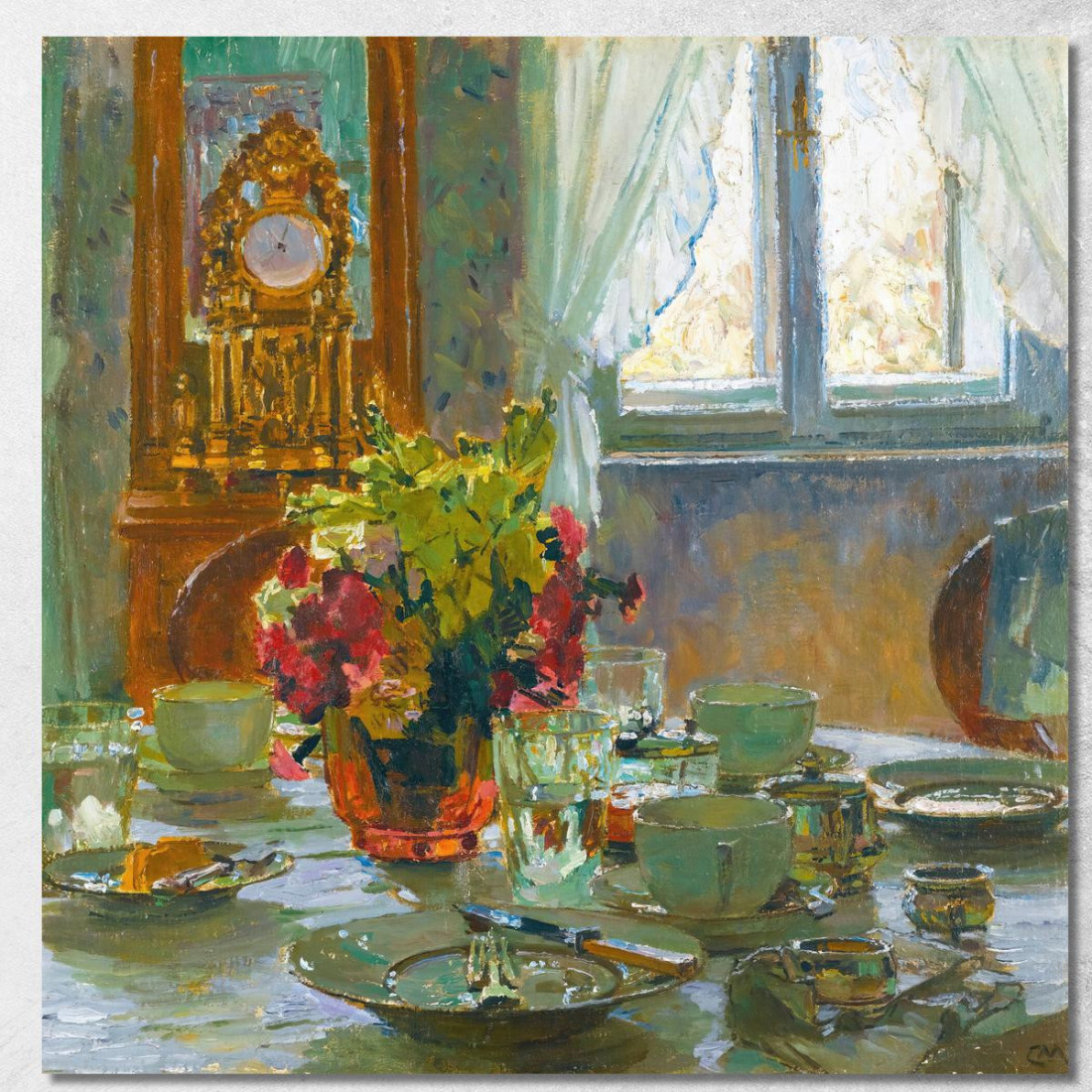La Tavola Della Colazione Carl Moll cml46 quadro stampato su tela