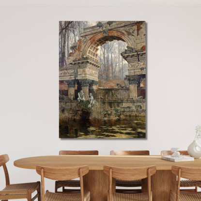 La Rovina Romana A Schönbrunn Carl Moll cml47 quadro stampato su tela