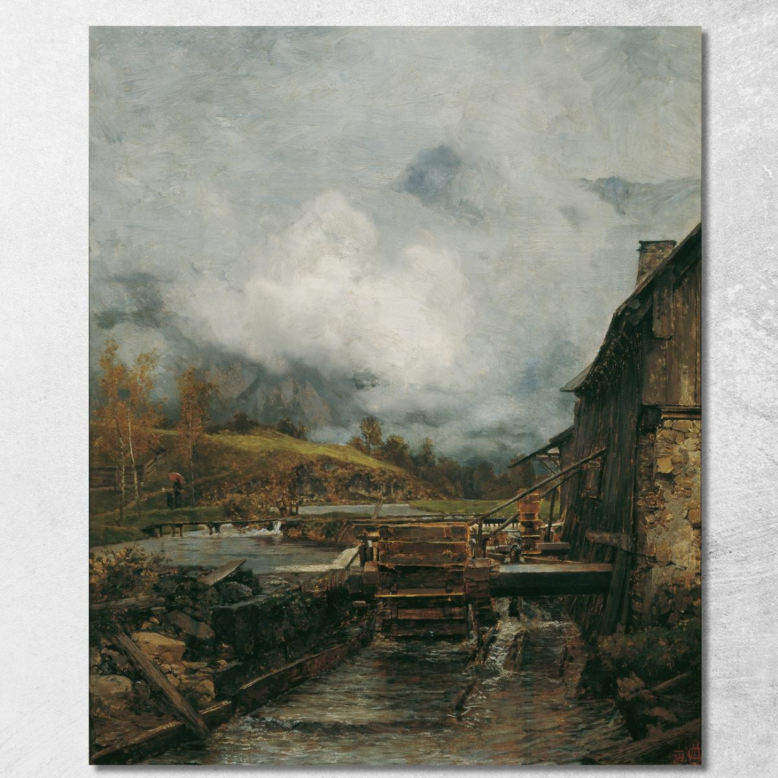 Mulino Ad Acqua A Goisern Secondo Emil Jakob Schindler Carl Moll cml52 quadro stampato su tela