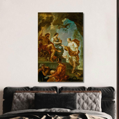 Psiche Che Ottiene L'Elisir Di Bellezza Da Proserpina Charles-Joseph Natoire cjn15 quadro stampato su tela