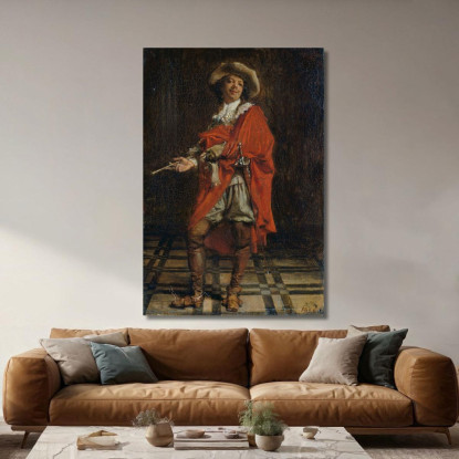 Un Cavaliere Al Tempo Di Luigi Xiv Ernest Meissonier ems3 quadro stampato su tela