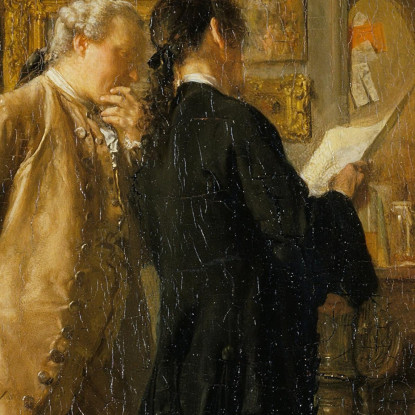 Un Artista Che Mostra Il Suo Lavoro Ernest Meissonier ems9 quadro stampato su tela