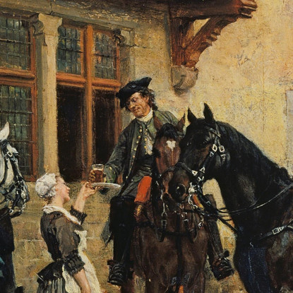 Sosta In Una Locanda Ernest Meissonier ems18 quadro stampato su tela