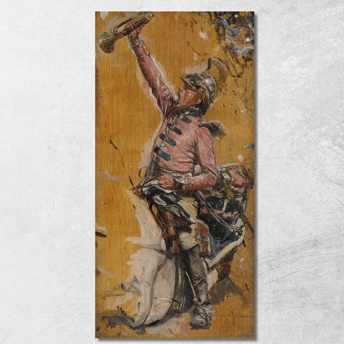 Il Trombettiere Del 1807 Ernest Meissonier ems21 quadro stampato su tela