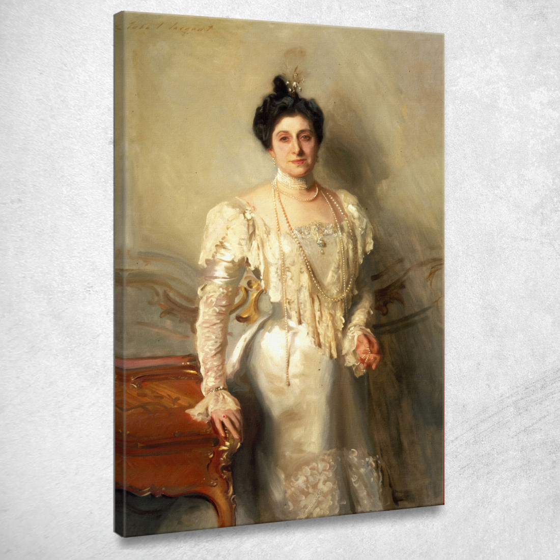 Ritratto Della Signora Asher B. Wertheimer John Singer Sargent jss240 quadro stampato su tela