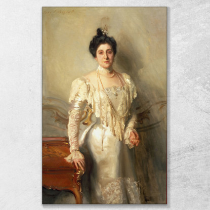 Ritratto Della Signora Asher B. Wertheimer John Singer Sargent jss240 quadro stampato su tela