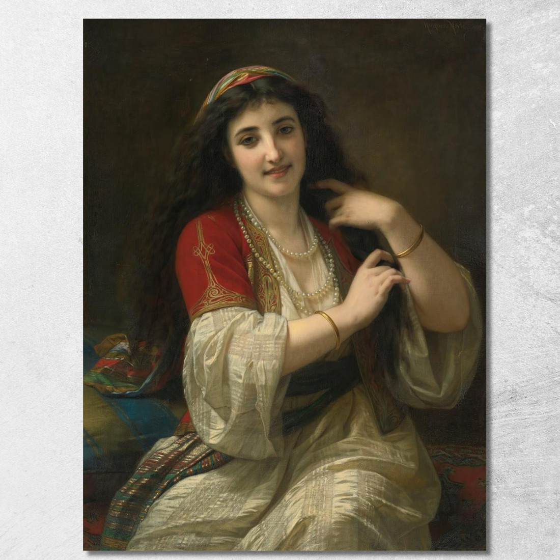 Una Bellezza Turca Hugues Merle hmr3 quadro stampato su tela