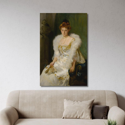 Ritratto Della Signora Charles Beatty Alexander John Singer Sargent jss241 quadro stampato su tela