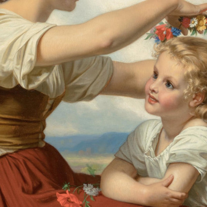 Corona Di Fiori Di Campo Hugues Merle hmr7 quadro stampato su tela