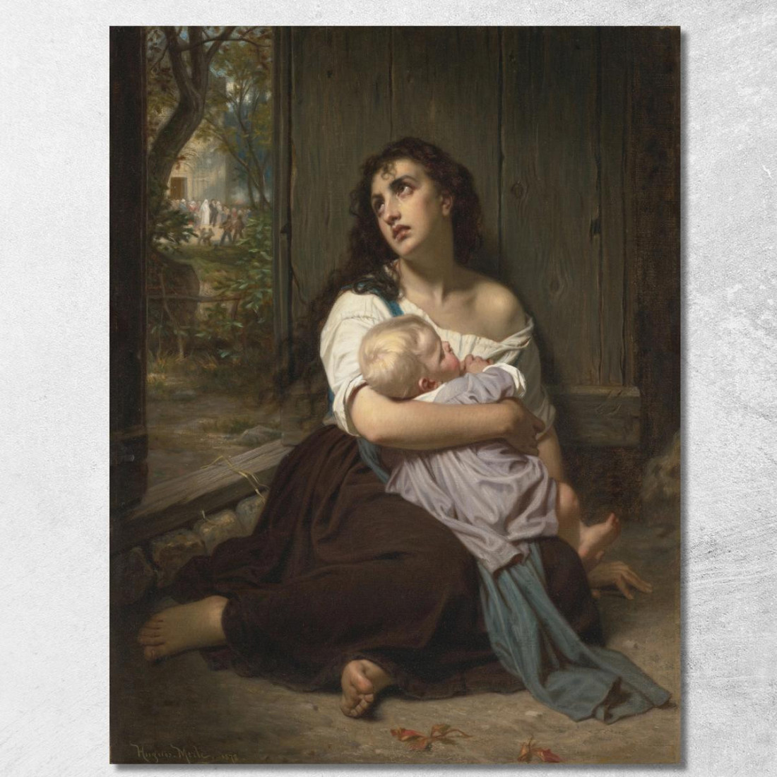 L'Abbandonata Hugues Merle hmr12 quadro stampato su tela