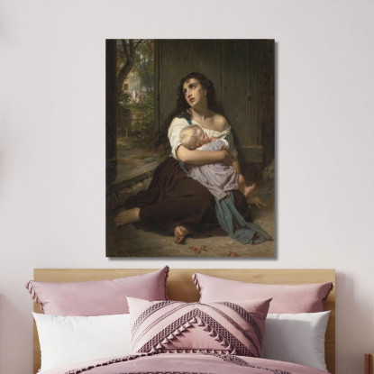 L'Abbandonata Hugues Merle hmr12 quadro stampato su tela