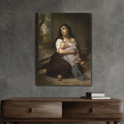 L'Abbandonata Hugues Merle hmr12 quadro stampato su tela
