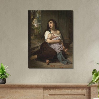 L'Abbandonata Hugues Merle hmr12 quadro stampato su tela