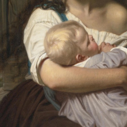 L'Abbandonata Hugues Merle hmr12 quadro stampato su tela