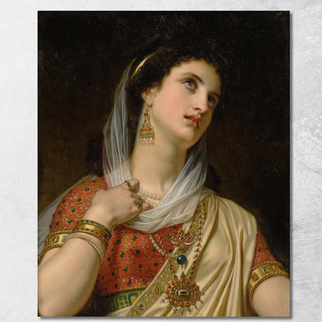 Regina Ester Hugues Merle hmr19 quadro stampato su tela