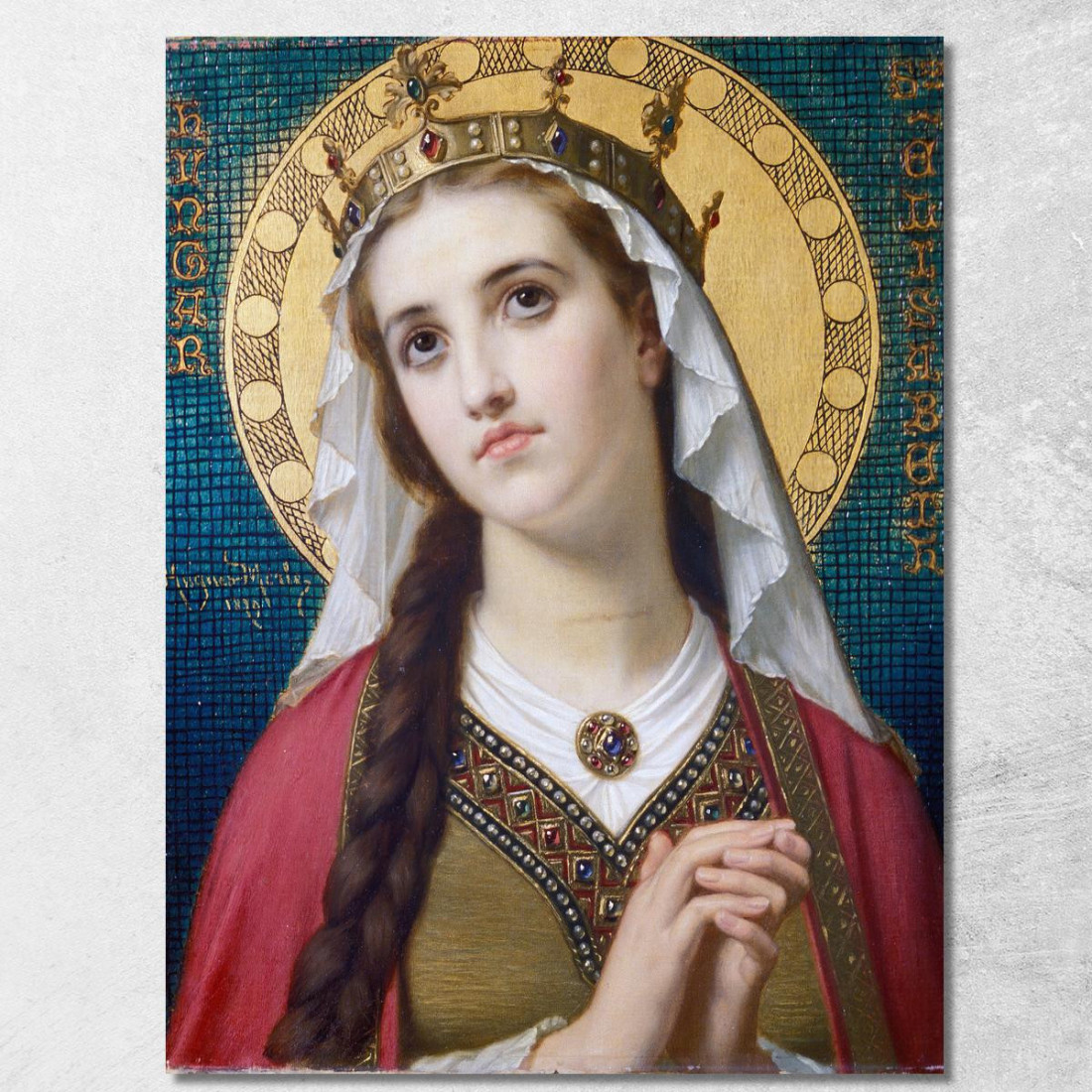 Santa Elisabetta D'Ungheria Hugues Merle hmr21 quadro stampato su tela