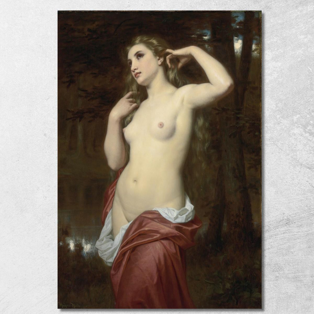 La Bagnante Hugues Merle hmr22 quadro stampato su tela