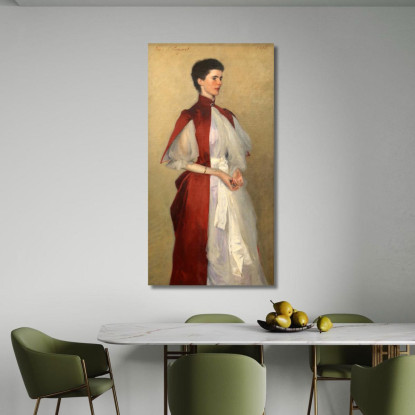 Ritratto Della Signora Robert Harrison John Singer Sargent jss245 quadro stampato su tela