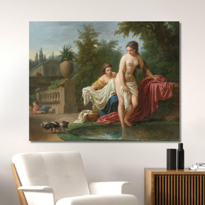 Davide E Betsabea Louis-Jean-François Lagrenée ljf8 quadro stampato su tela